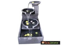 Mini Trio Solar Fountain – Charcoal